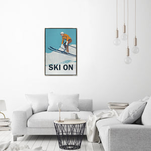 Ski On II by Richard Ryder - 24" x 36" Framed