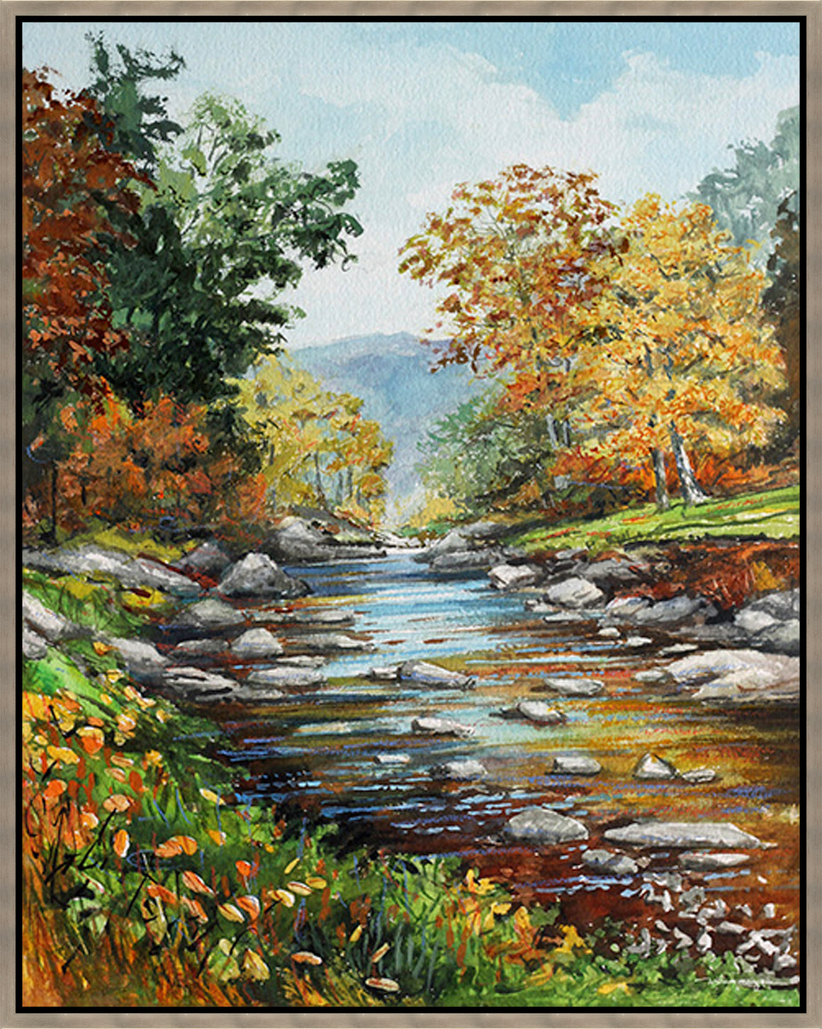 Autumn Colors by William Mangum - 30" x 38" Framed