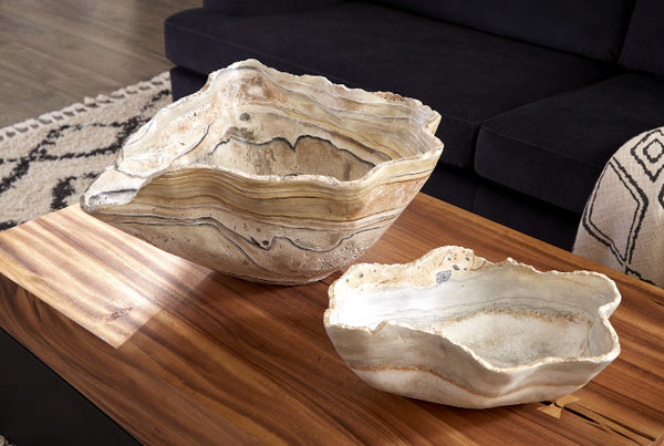 Cast Onyx Bowl, Faux Finish, Small - Scenario Home