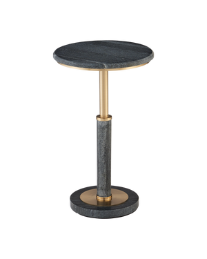 Miles Black Marble Accent Table