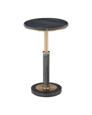 Miles Black Marble Accent Table