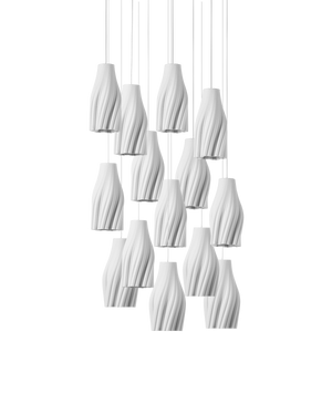 Posh 15-Light Round Multi-Drop Pendant