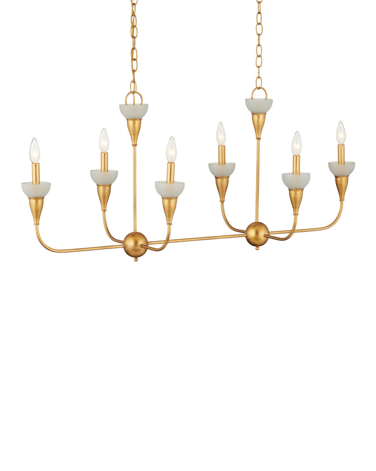Aurelia Frost Rectangular Chandelier