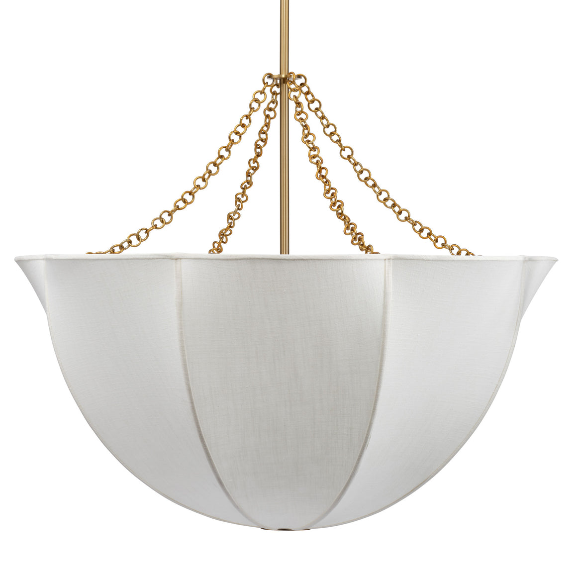 Aire Chandelier, Large Off-White Linen