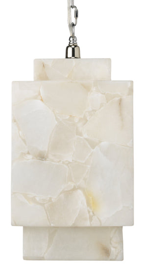 Borealis Alabaster Cube 1-Light Pendant