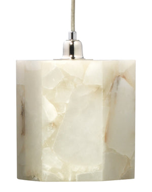 Borealis Alabaster Hexagon 1-Light Pendant