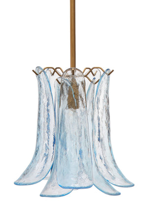 Cala 1-Light Blown Glass Pendant, Blue