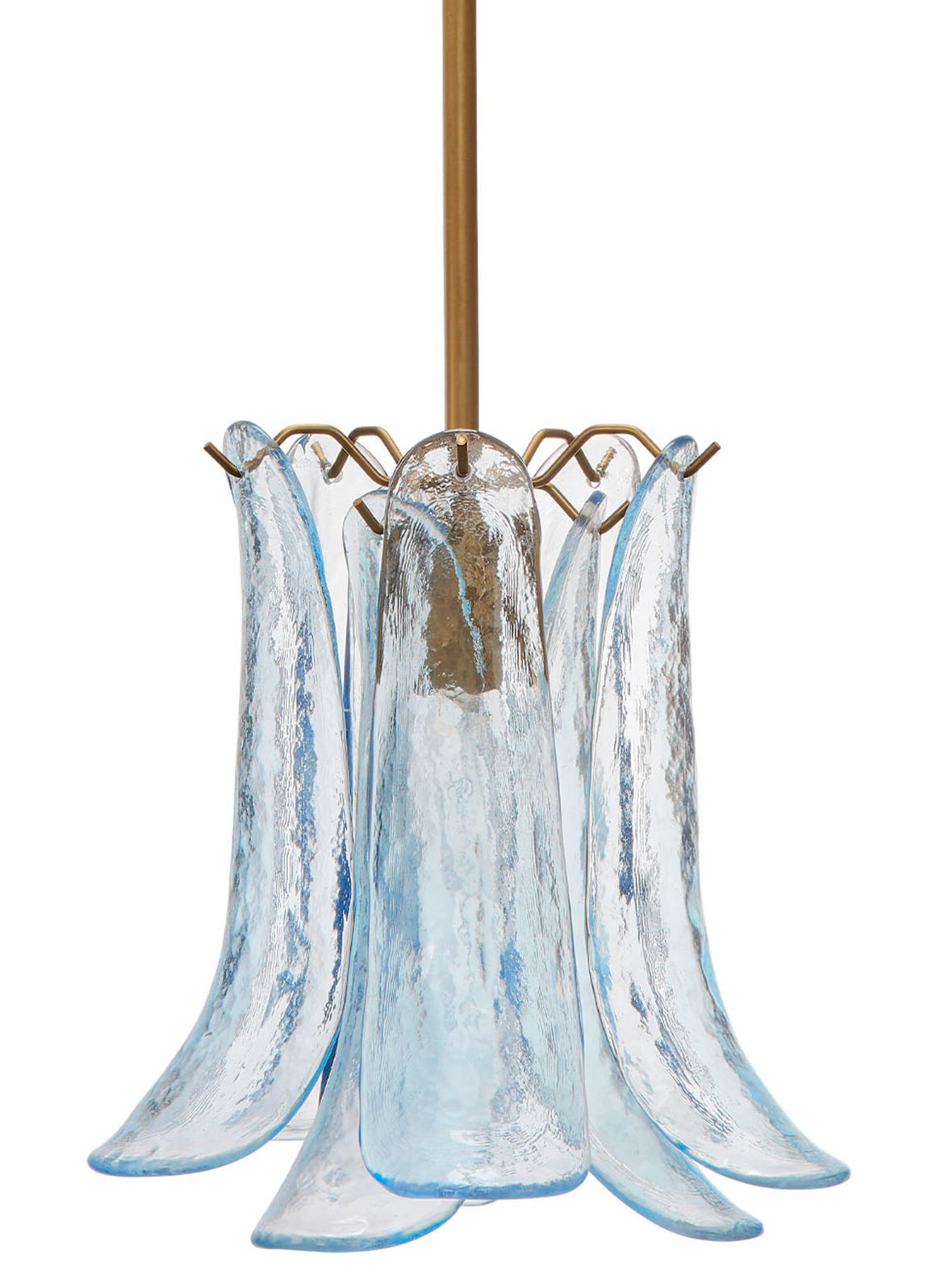Cala 1-Light Blown Glass Pendant, Blue