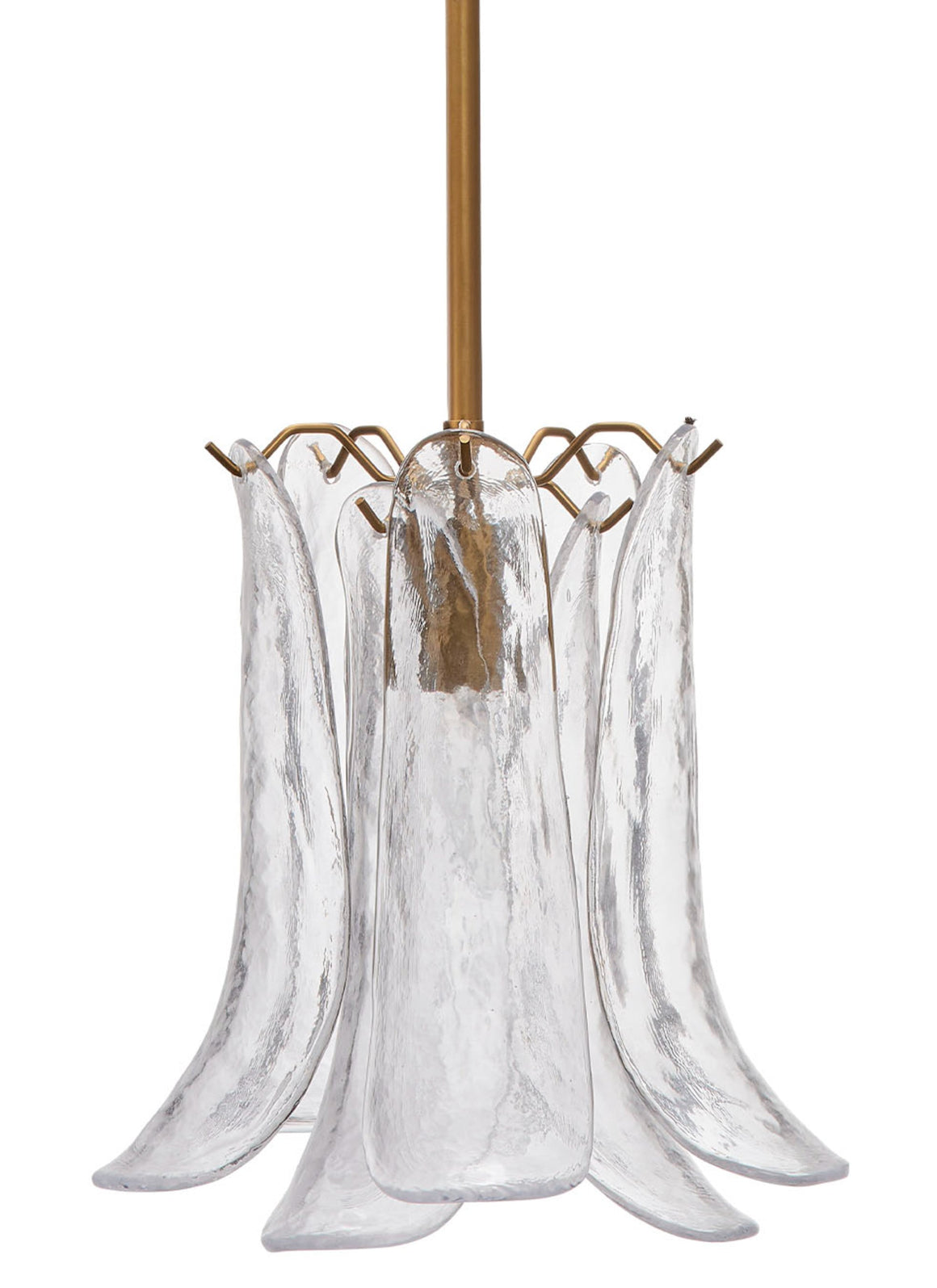 Cala 1-Light Blown Glass Pendant, Clear
