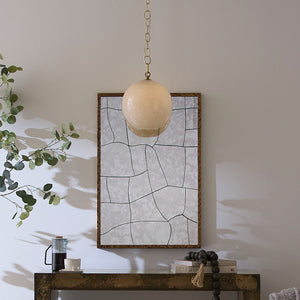 Camber 1-Light Blown Glass Pendant, Taupe