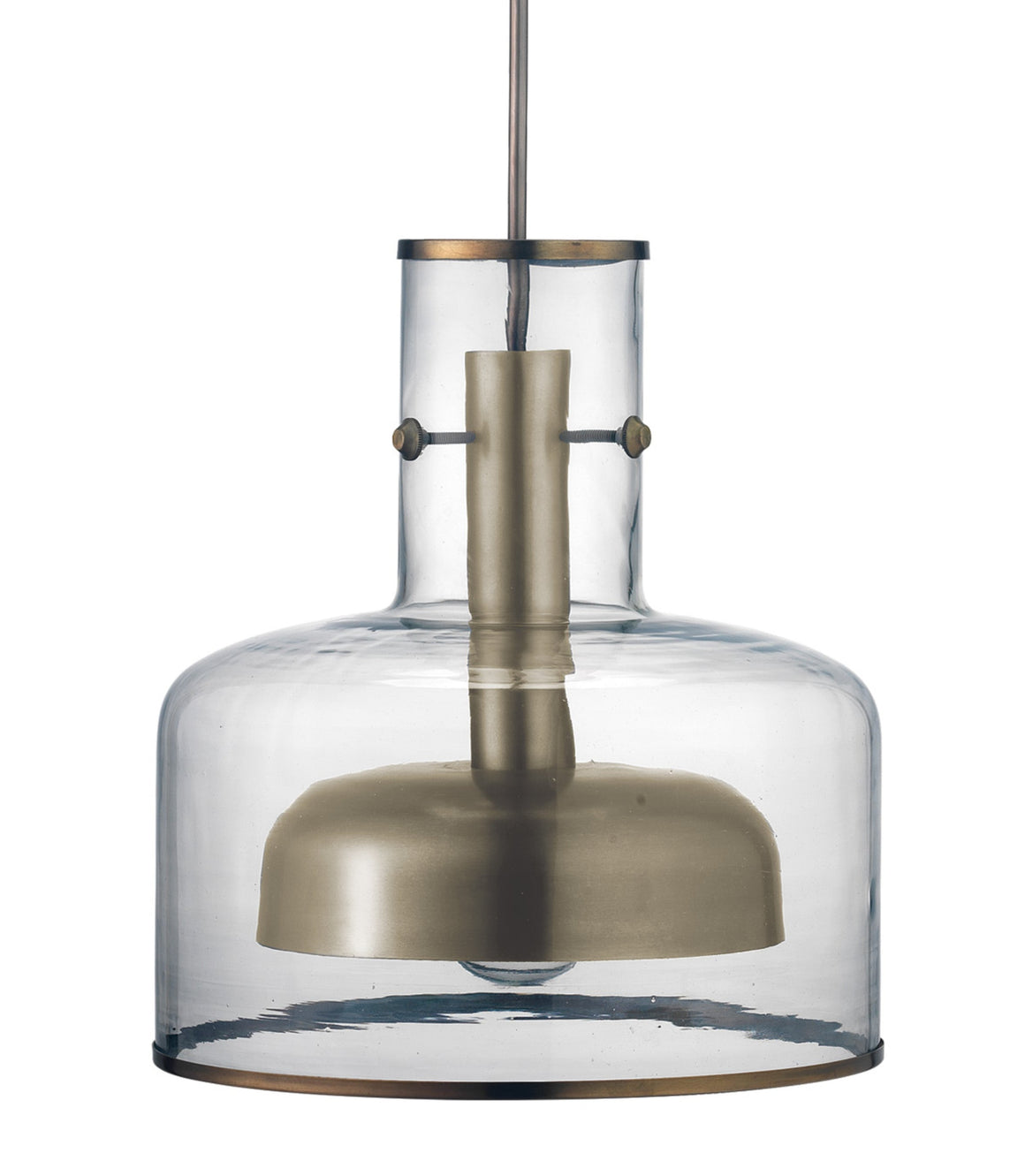 Clyde Glass 1-Light Metal and Glass Pendant