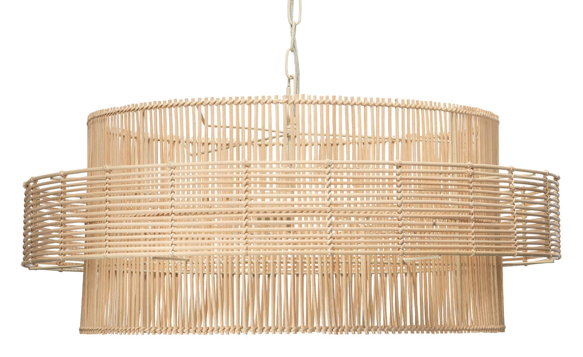 Concentric Rattan 2-Light Pendant