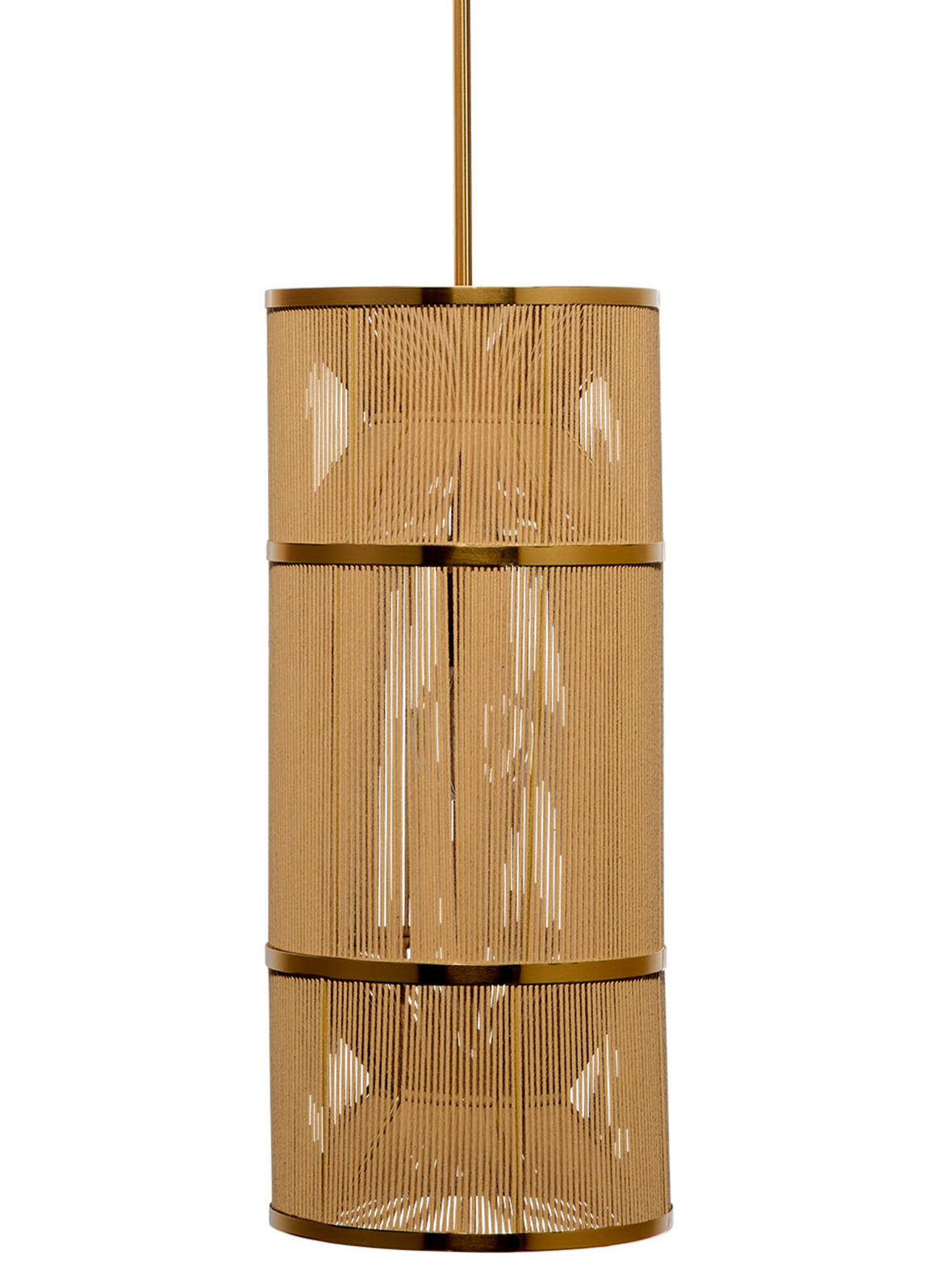 Congruent 1-Light Iron and Cotton Pendant