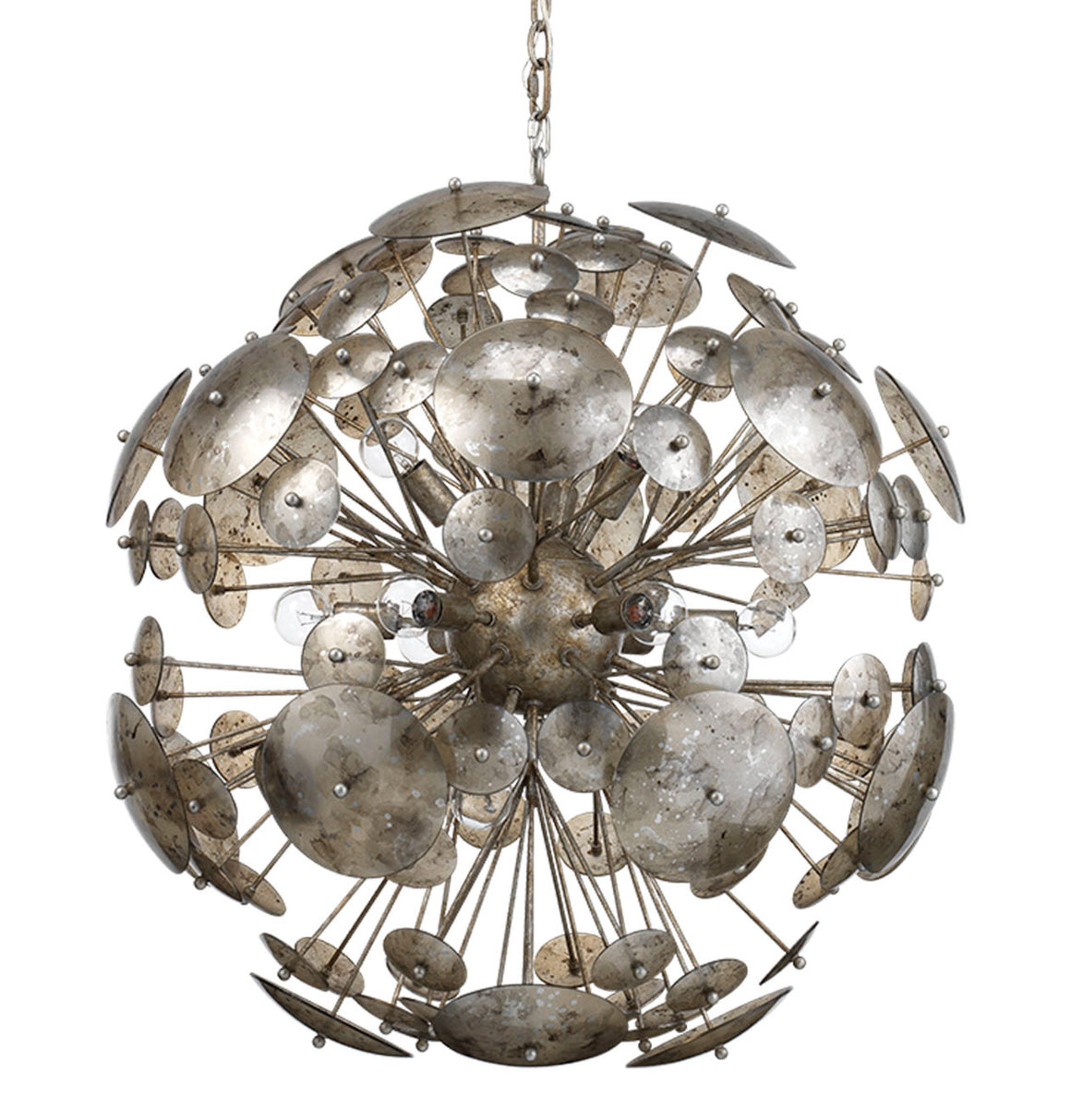 Constellation Round Glass & Iron 12-Light Chandelier