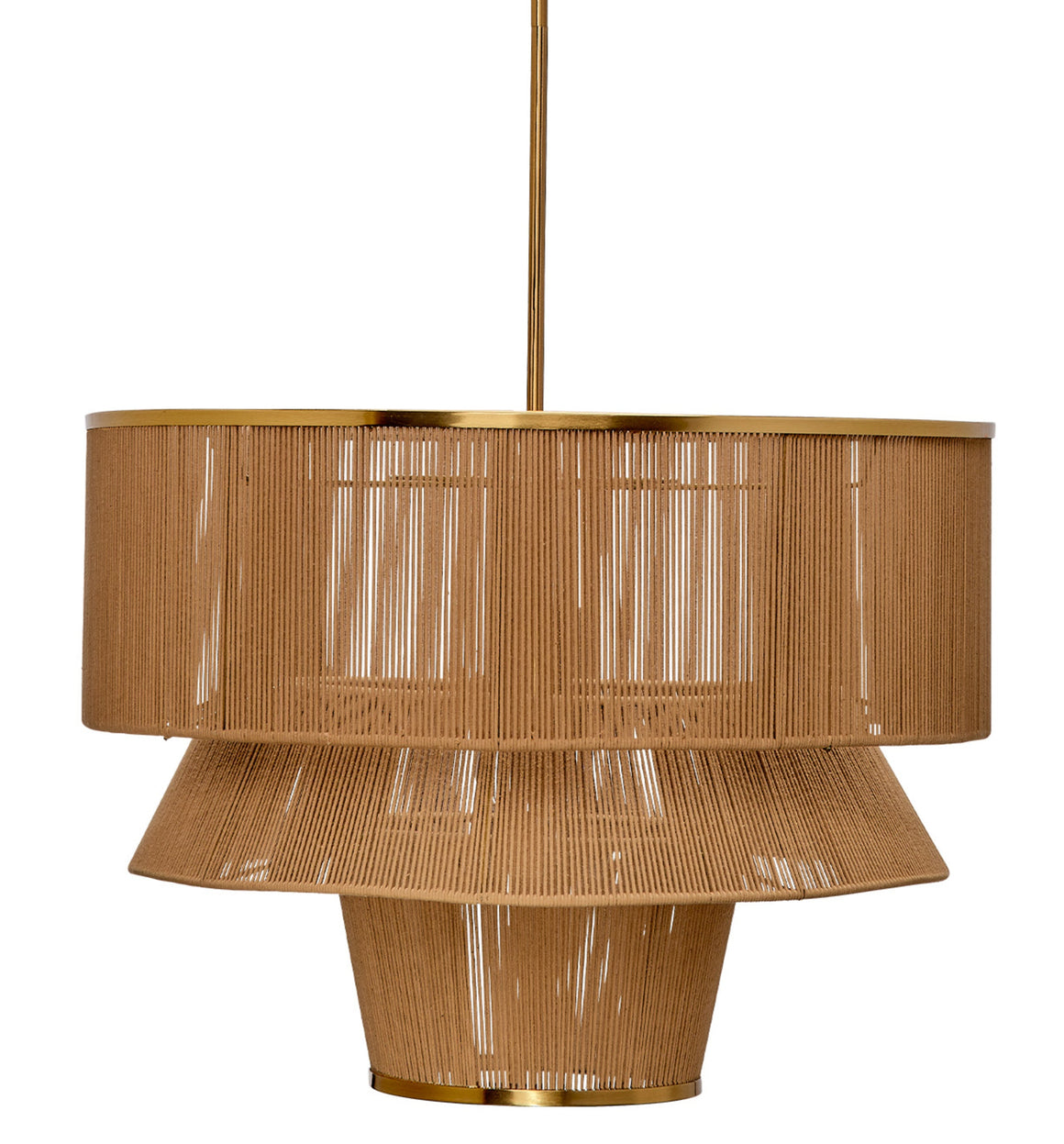 Dimension 1-Light Iron and Cotton Chandelier