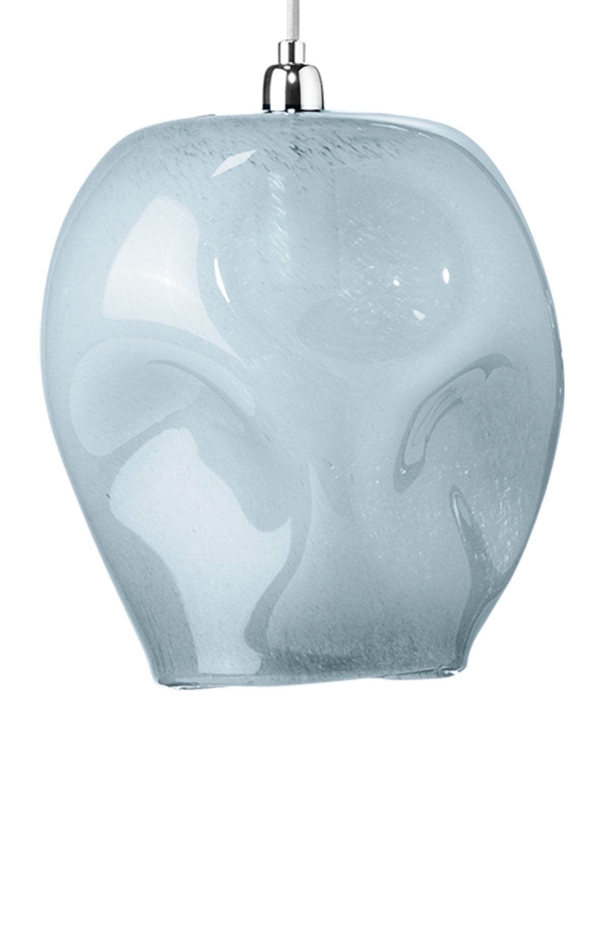 Dimpled Glass 1-Light Pendant, Blue