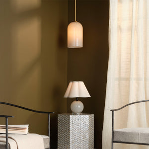Holt 1-Light Glass Pendant, Taupe