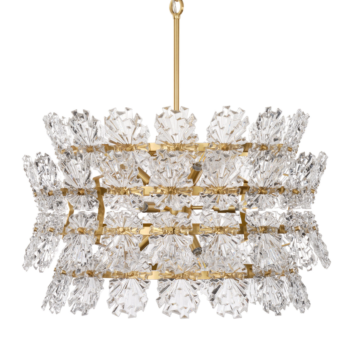 Orion Chandelier, Clear Molded Glass
