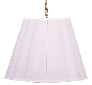 Scalloped 1-Light Pendant, Boucle Linen