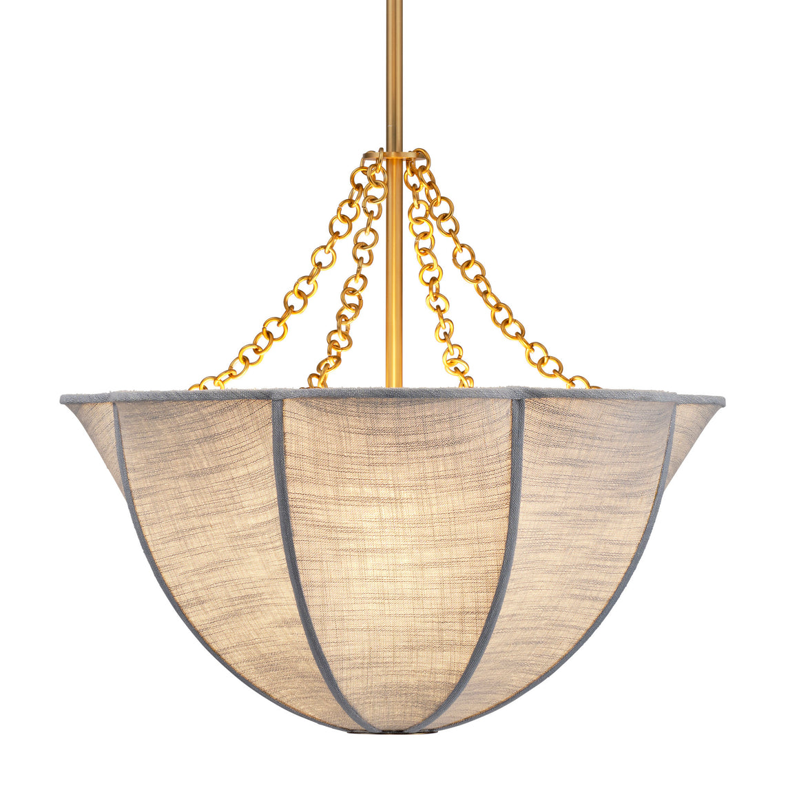 Slope 7-Light Chandelier, Matte White Paper Mache