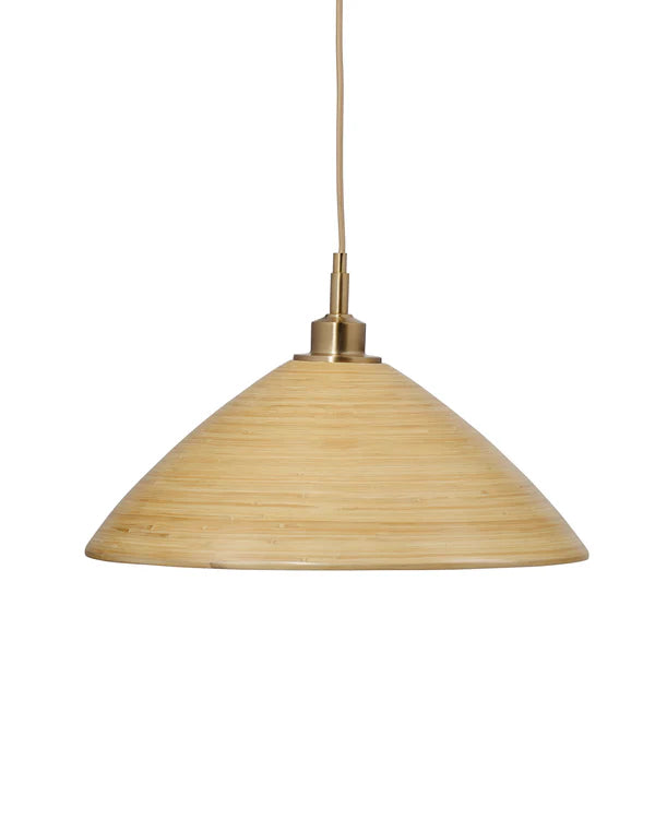Spun Pendant, Small Natural Bamboo