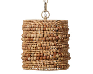 Strand Wood Beaded 1-Light Pendant