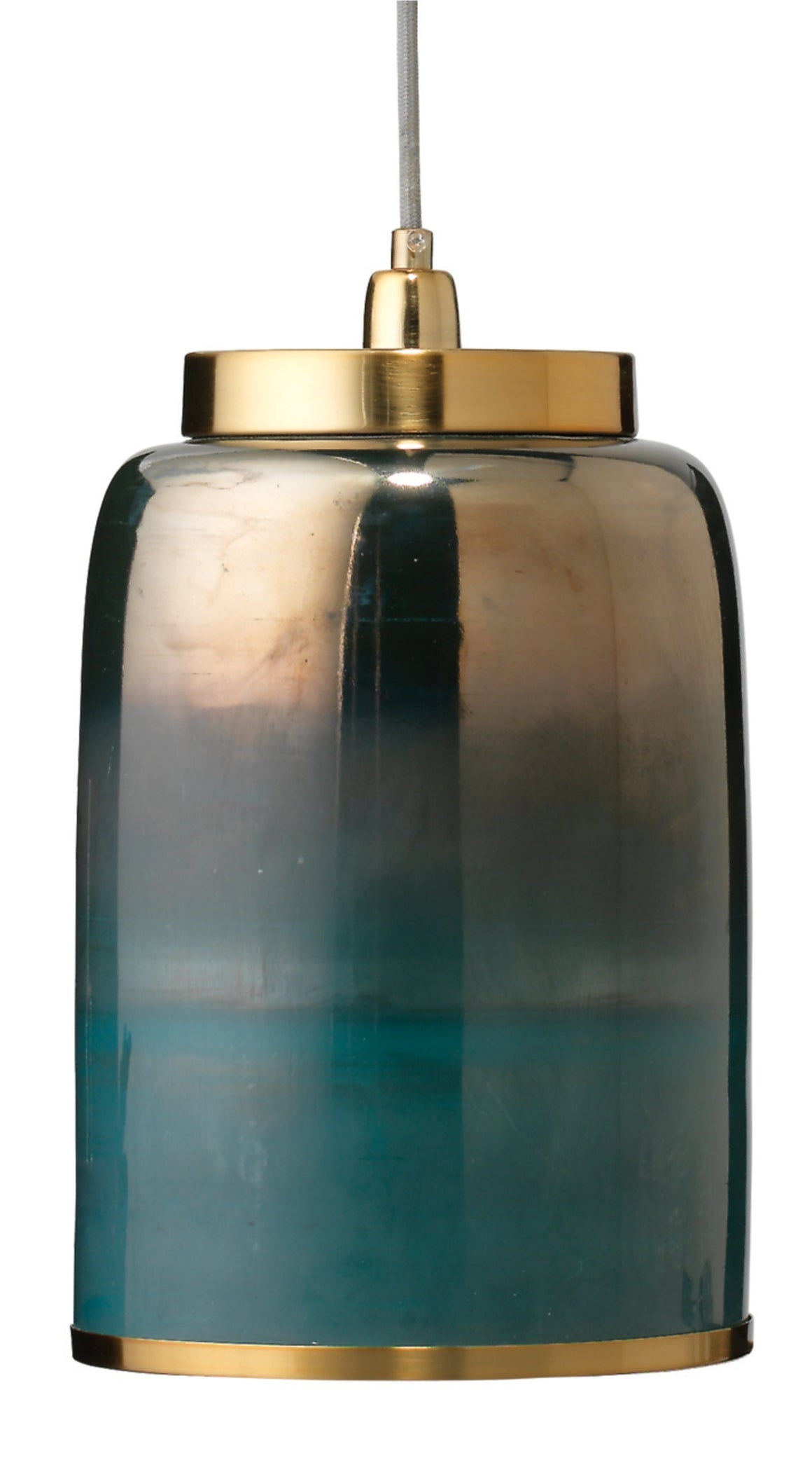 Vapor Metallic Glass 1-Light Pendant, Aqua