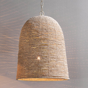Waterfront Wood Beaded 1-Light Pendant