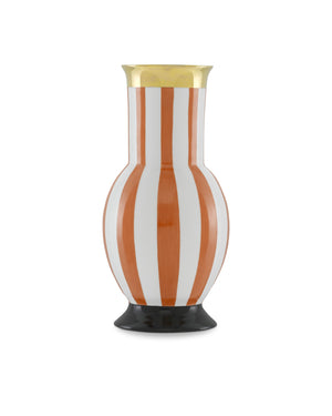 De Luca Small Coral Stripe Vase