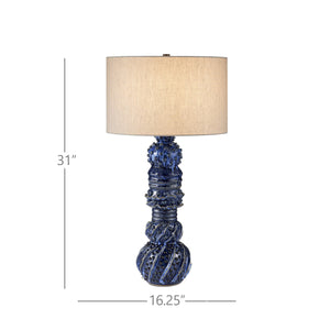 Undersea Dark Blue Table Lamp