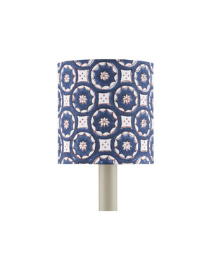 Block Print Navy Multi Drum Chandelier Shade
