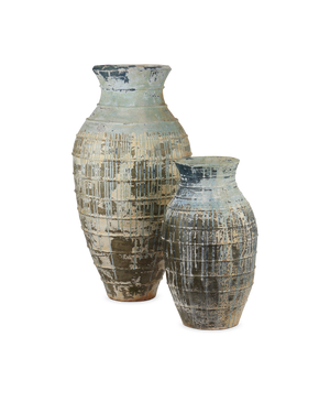 Lipari Extra Large Antique Blue Drip Urn