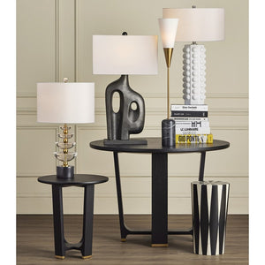 Martini Black Torchiere Table Lamp