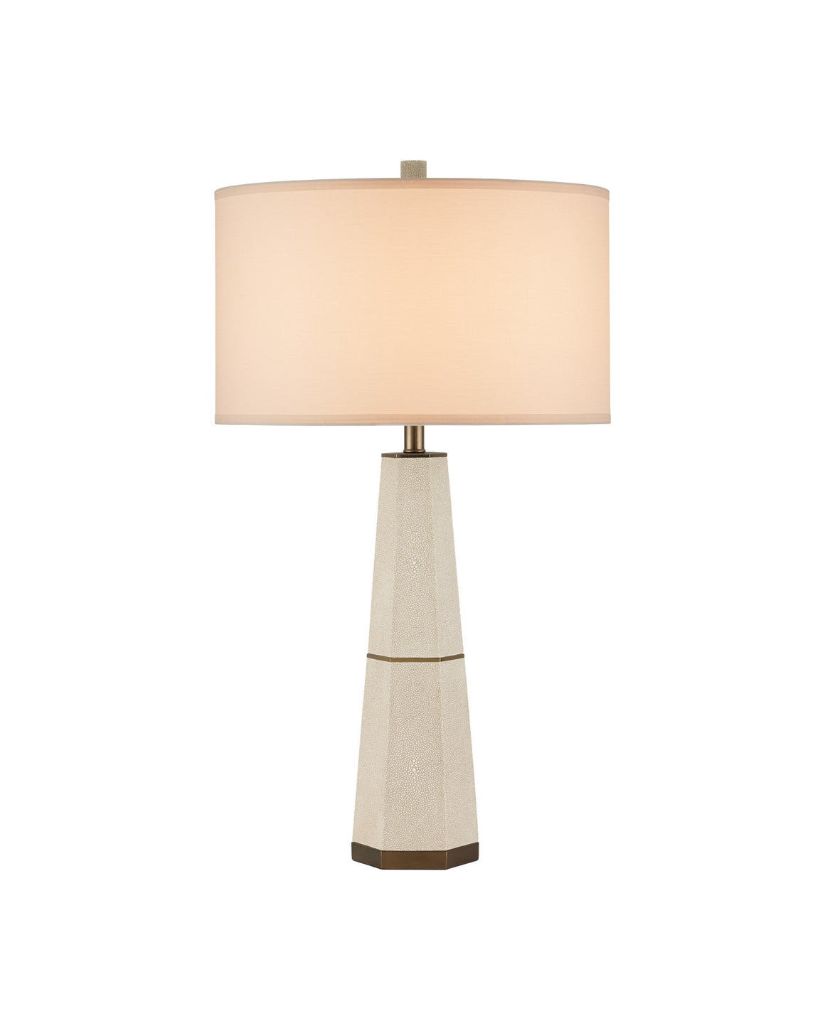 Galuchat Ivory Tapered Table Lamp