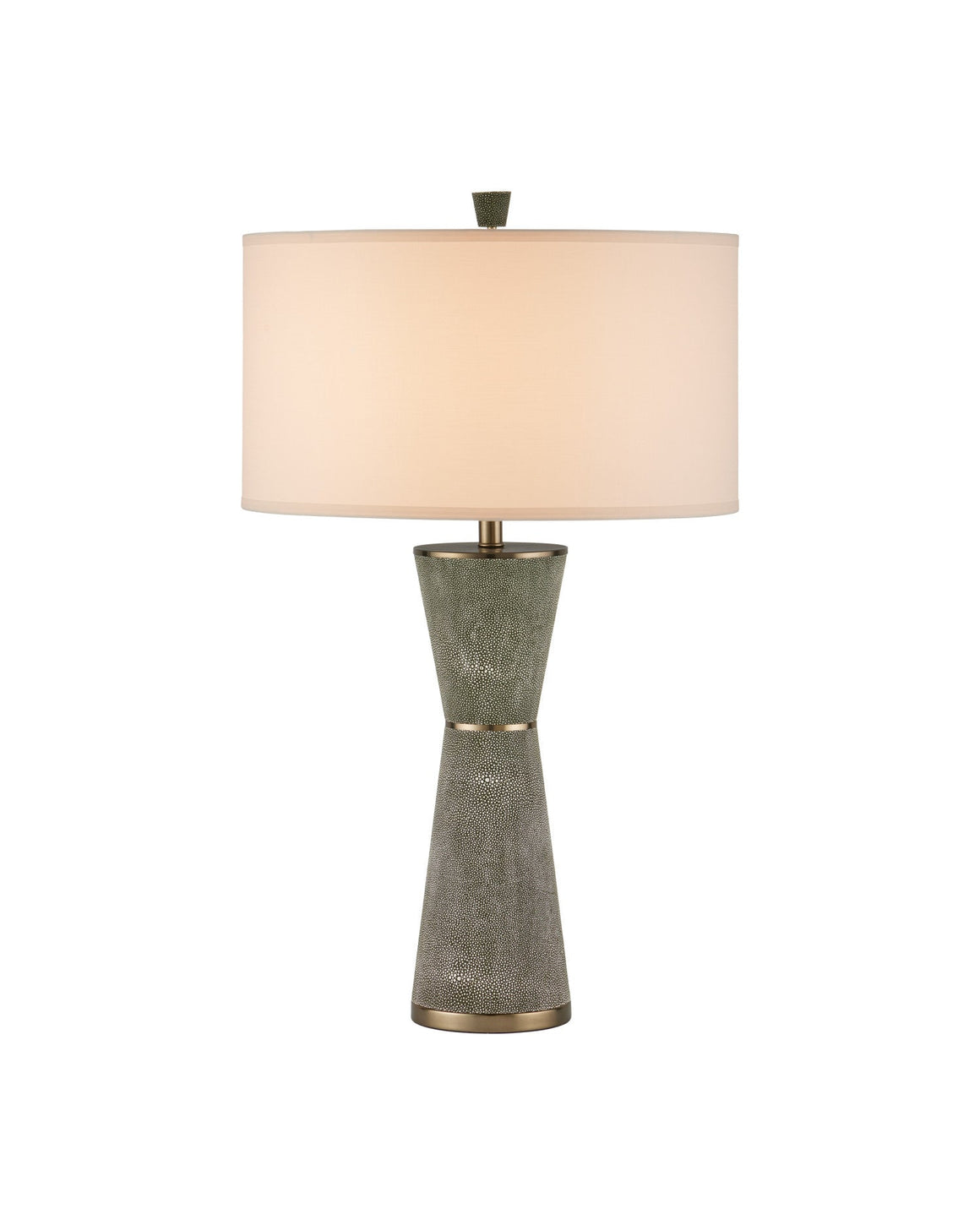 Galuchat Green Hourglass Table Lamp