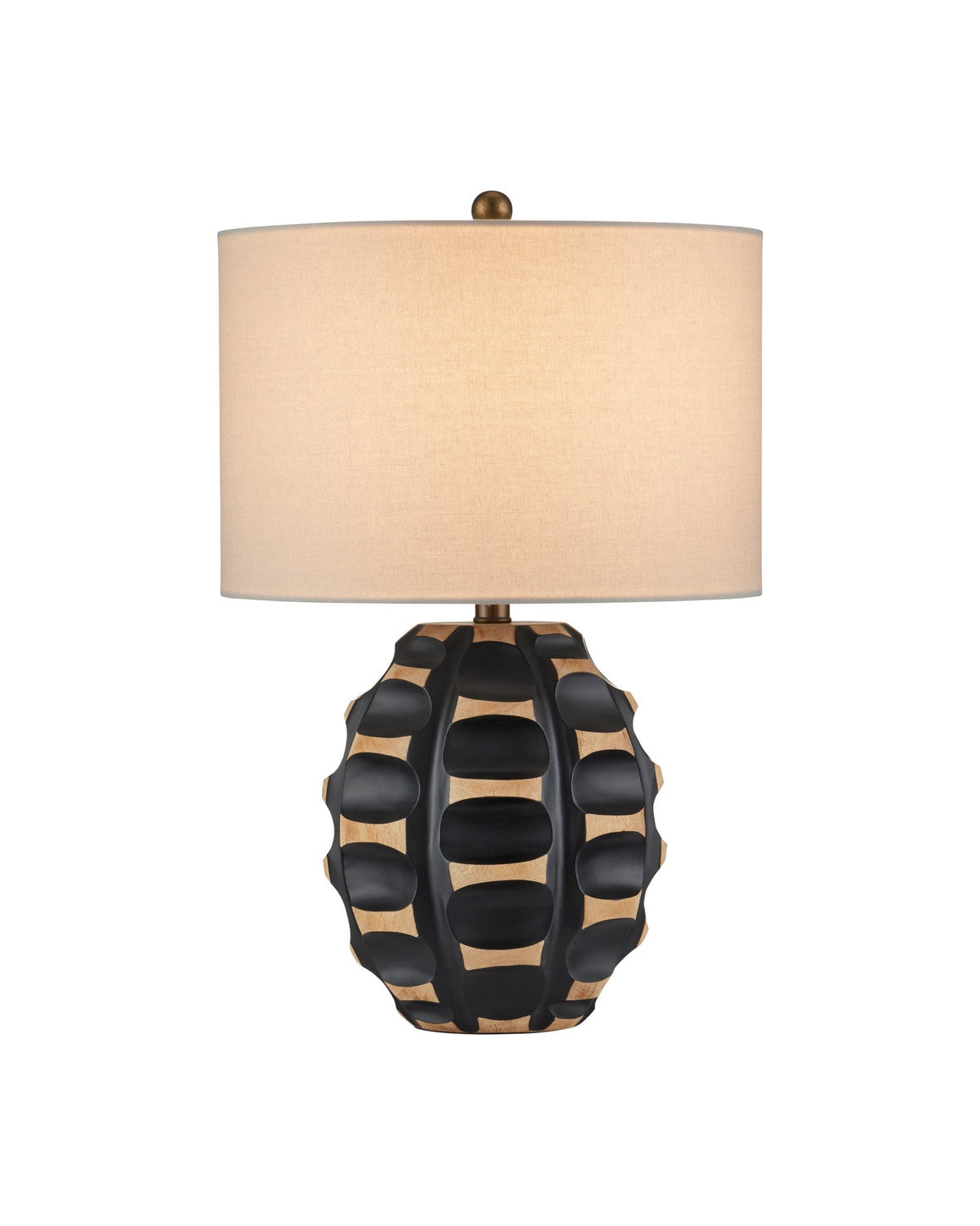 Betel Nut Black Table Lamp