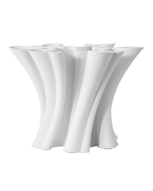 Godet Twist White Vase