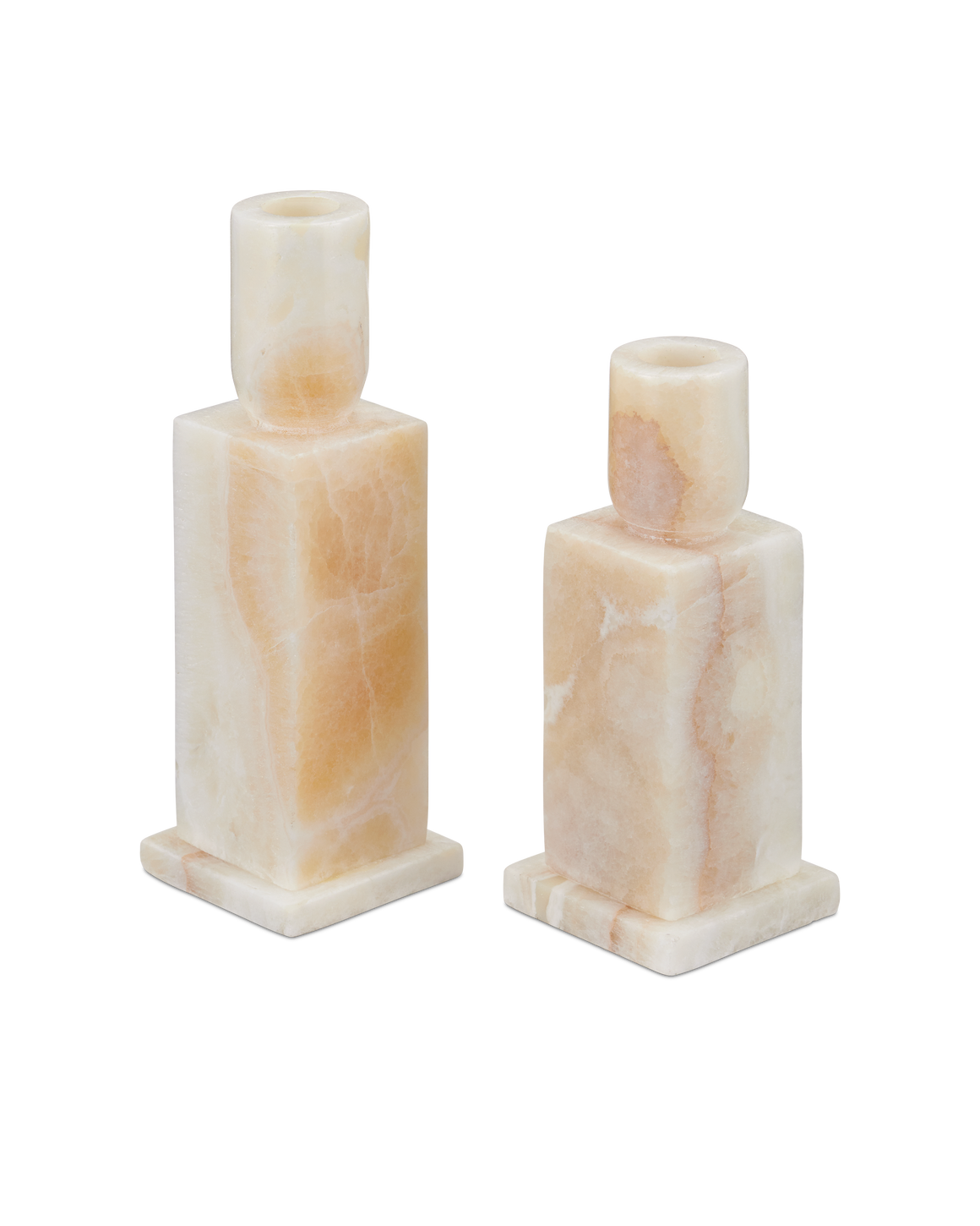 Lithos Ivory Candle Holder Set of 2