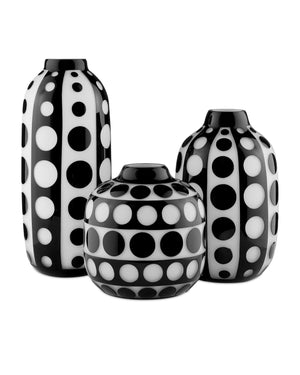 Cicero Small Black & White Vase