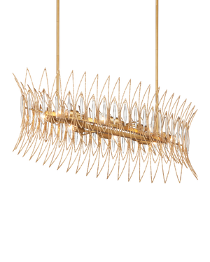 Marquise Oval Gold Chandelier