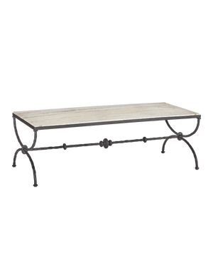 Agora White Travertine Cocktail Table