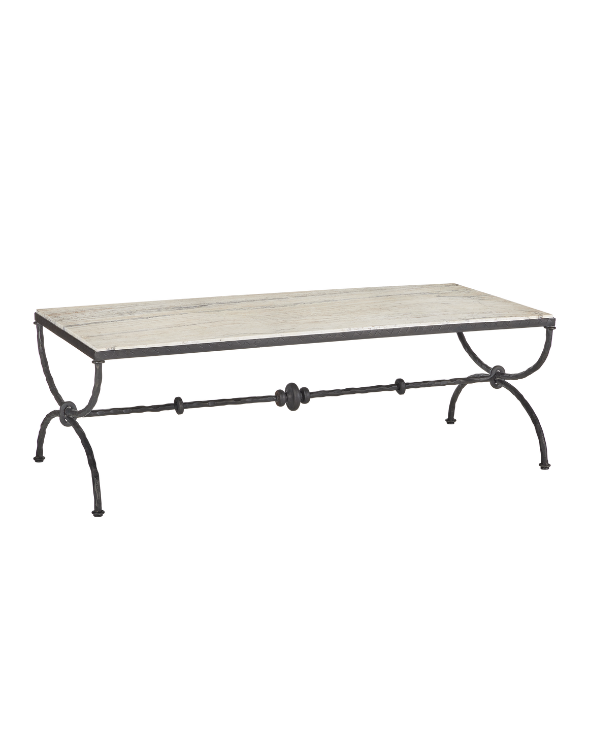 Agora White Travertine Cocktail Table