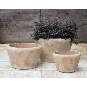 Whitby Antico Glazed Terra Cotta Planters - Set of 3