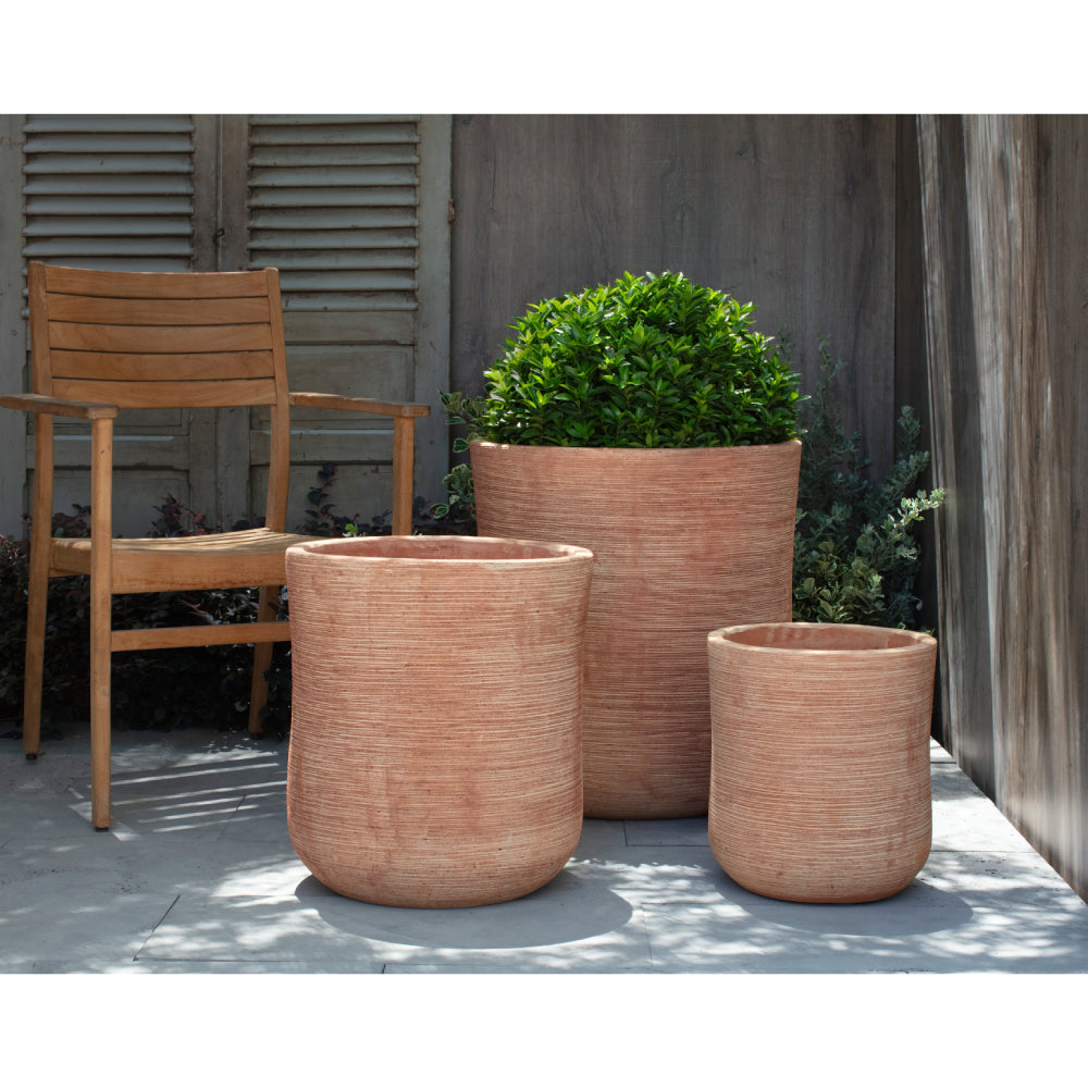 Aspen Glazed Terra Cotta Planters - Set of 3