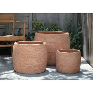 Denali Glazed Terra Cotta Planters - Set of 3