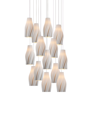 Posh 15-Light Round Multi-Drop Pendant