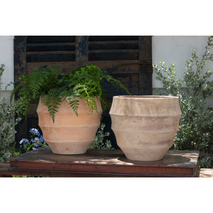 Malaga Glazed Antico Terra Cotta Bullet Planter – Set of 4