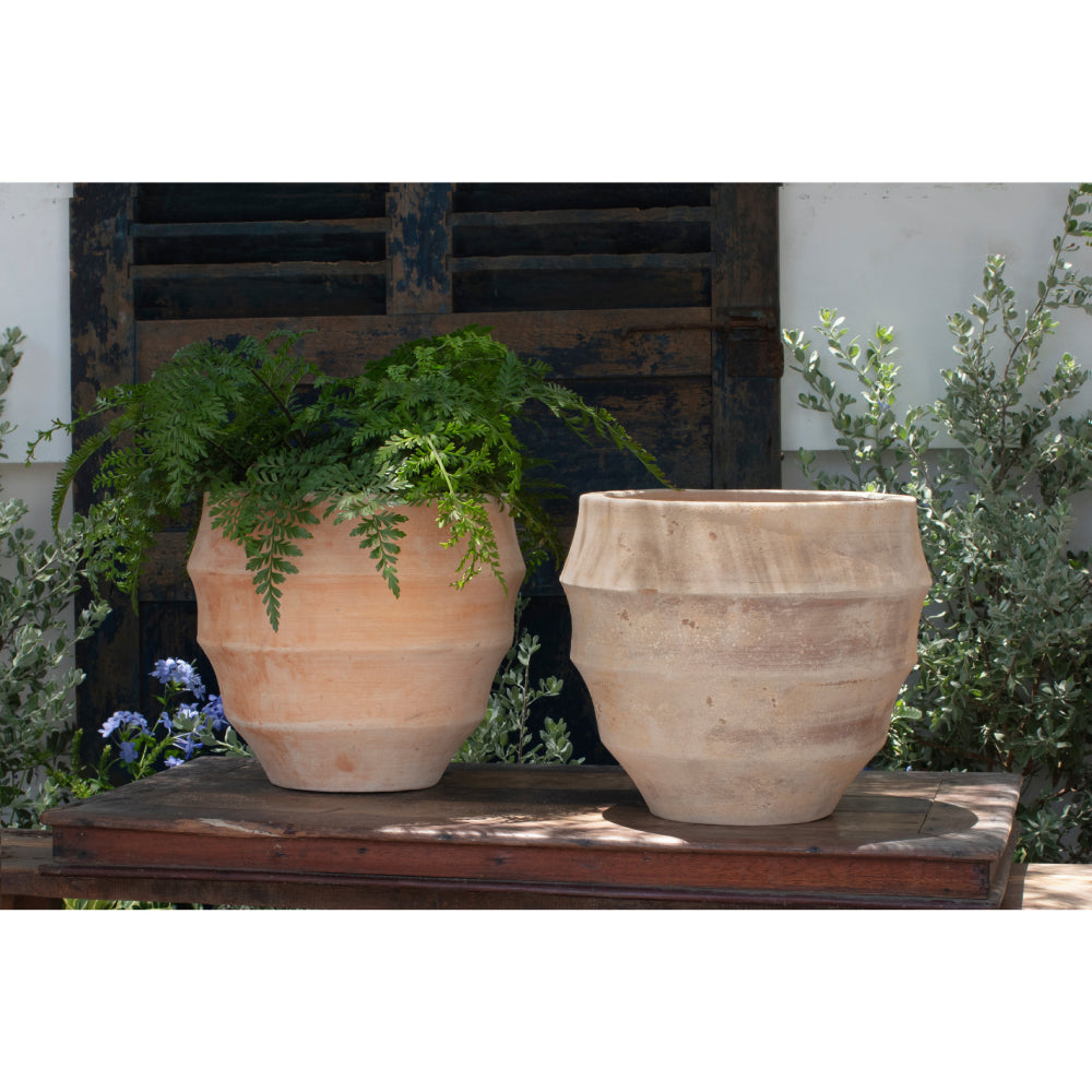 Malaga Glazed Antico Terra Cotta Bullet Planter – Set of 4