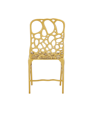 Honeycomb Gold Side Chair