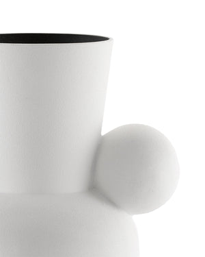 Happy 40 Tall White Vase